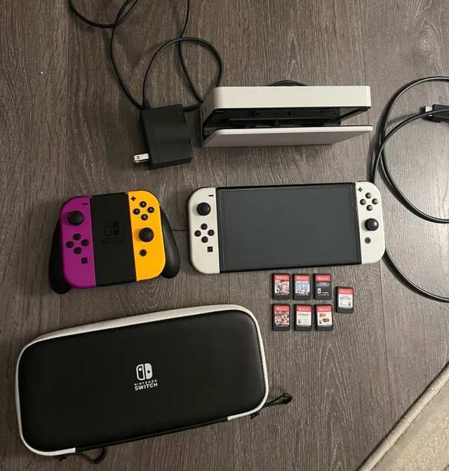 Nintendo Switch Console with Accessories and games