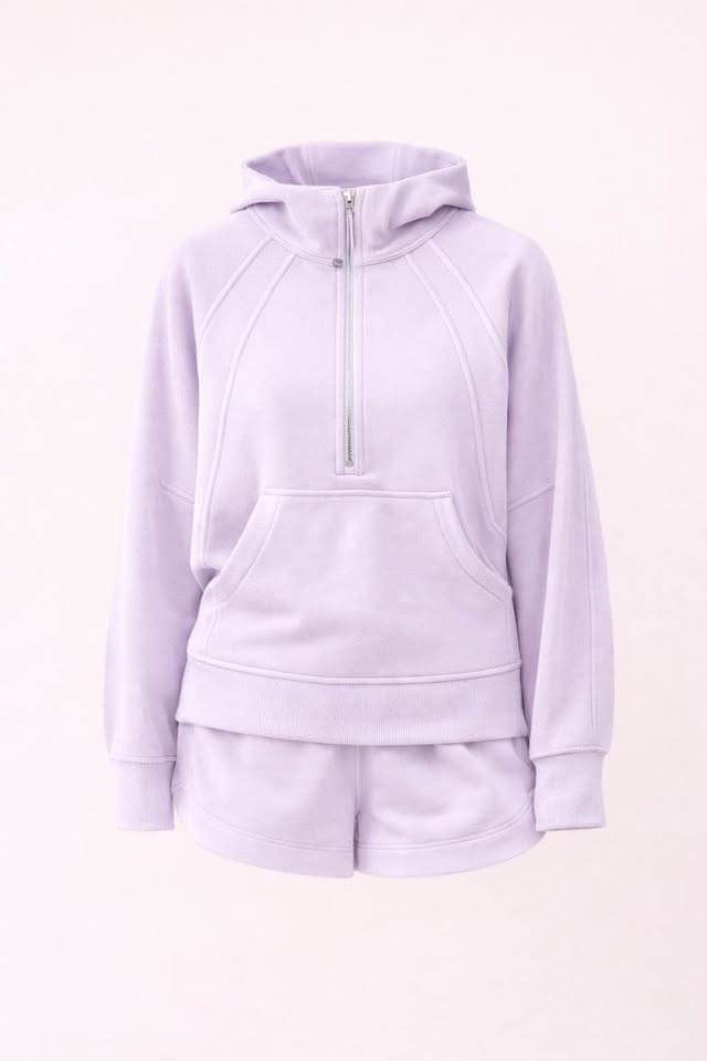 lululemon Scuba Oversized Half-Zip Hoodie (Long) M/L - Lavender - photo 5