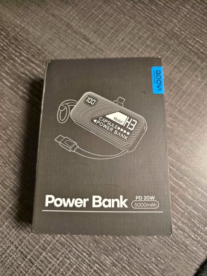 Mini powerbank 5000mah mobile charger with cable 🏆