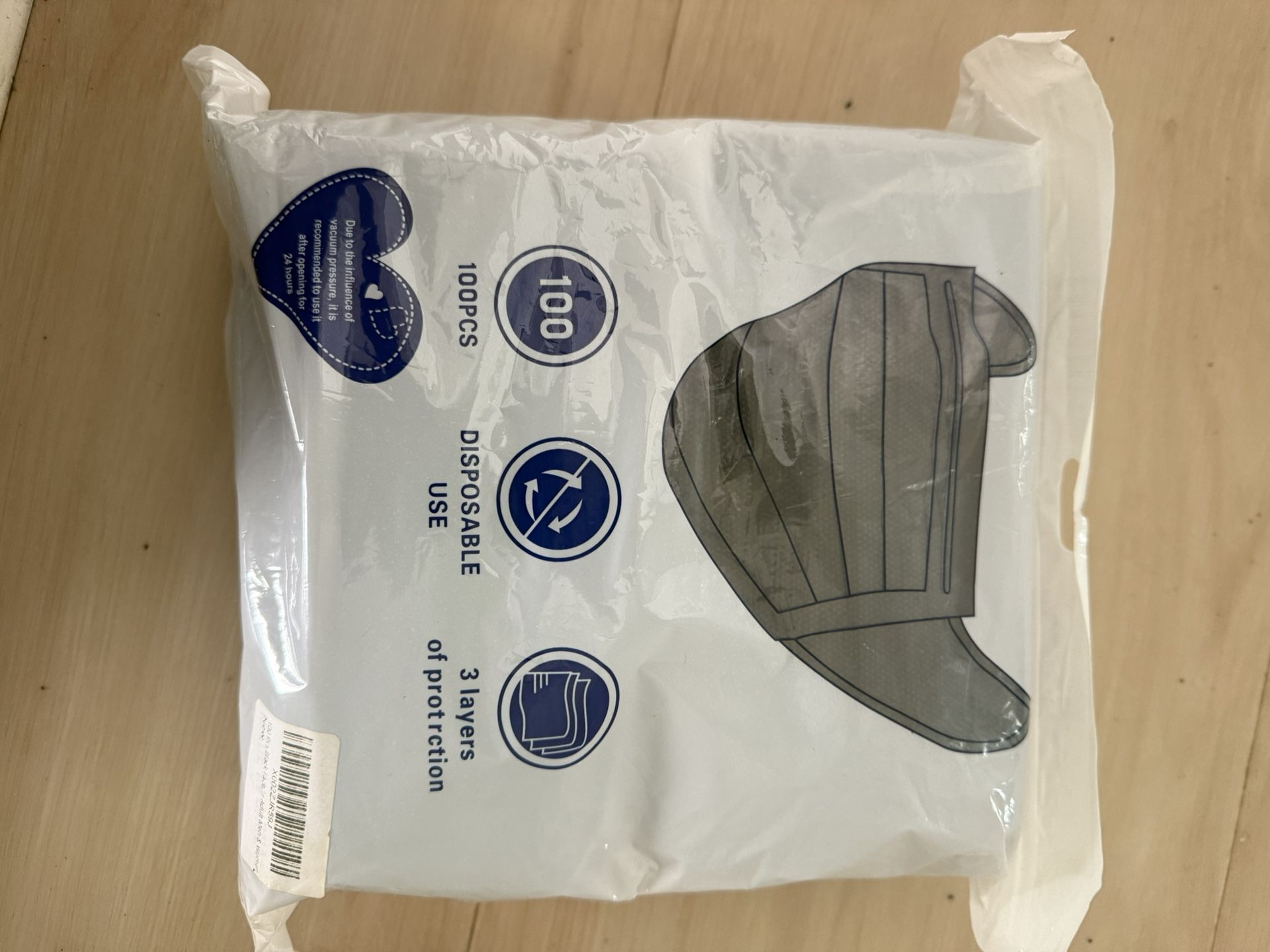 100 Pack Disposable Black Face Masks