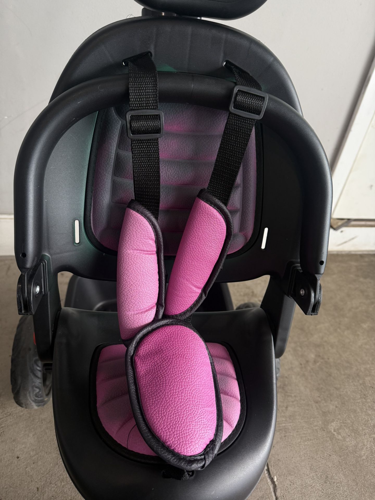 Toddler Push Trike / Convertible Stroller Tricycle - Pink/Black - photo 4