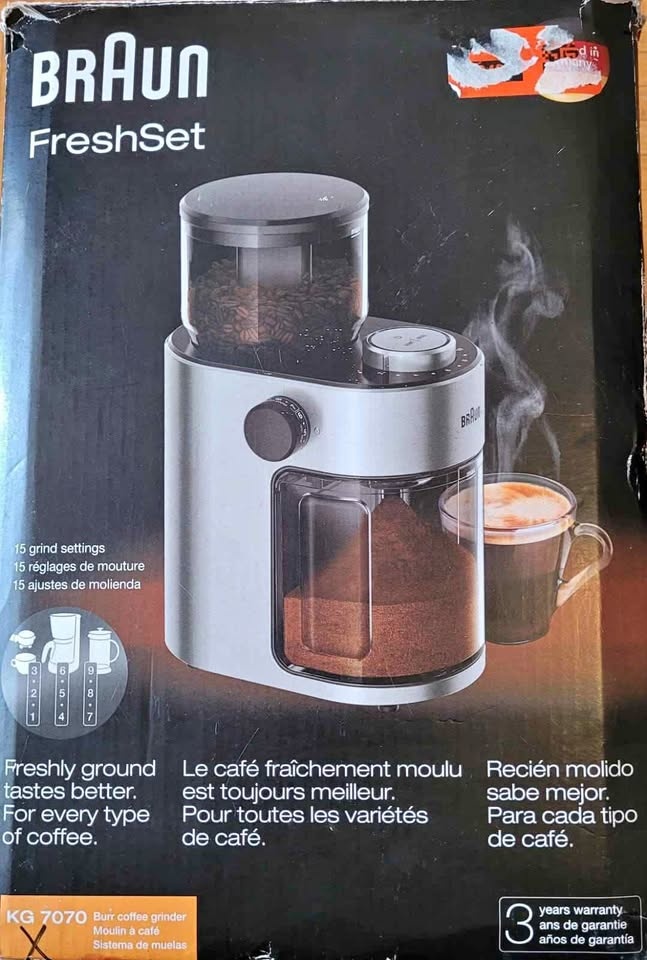 Braun Fresh Set Coffee Grinder BNIB 🏆