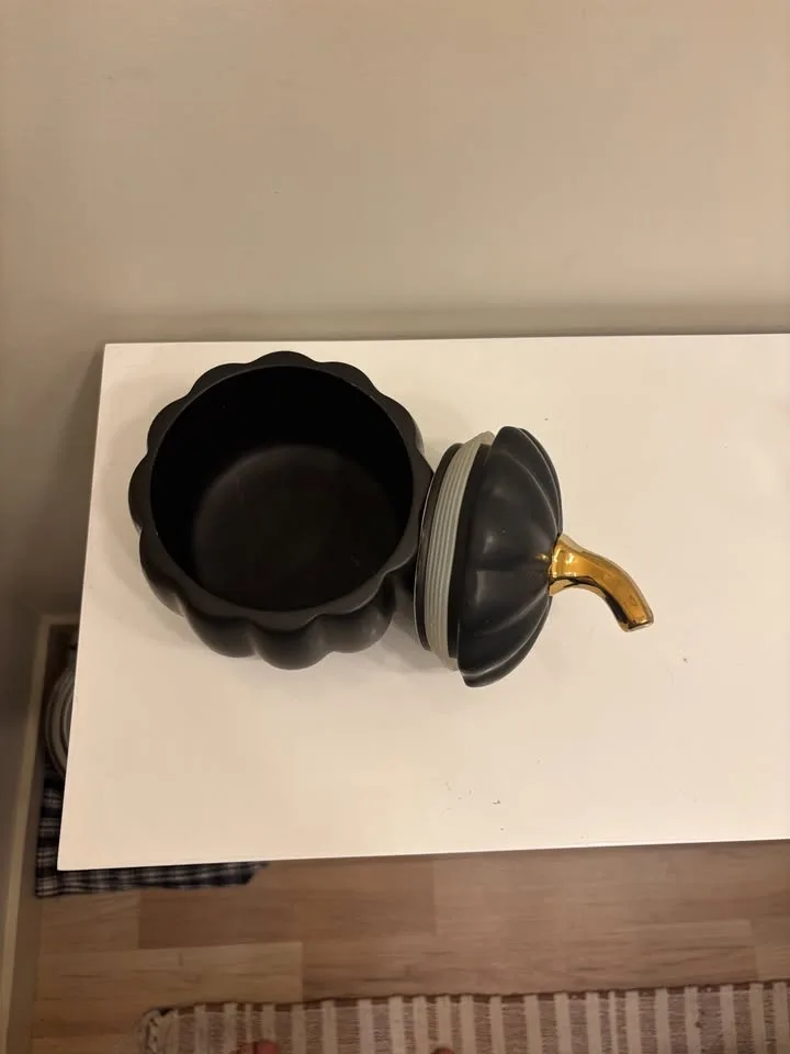 Black Ceramic Halloween Pumpkin image indicator(3)