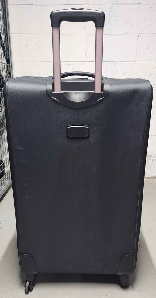 BLACK/GREEN 4 WHEEL CHECKED IN BAG, SUITCASE, LUGGAGE 🏆 - photo 3