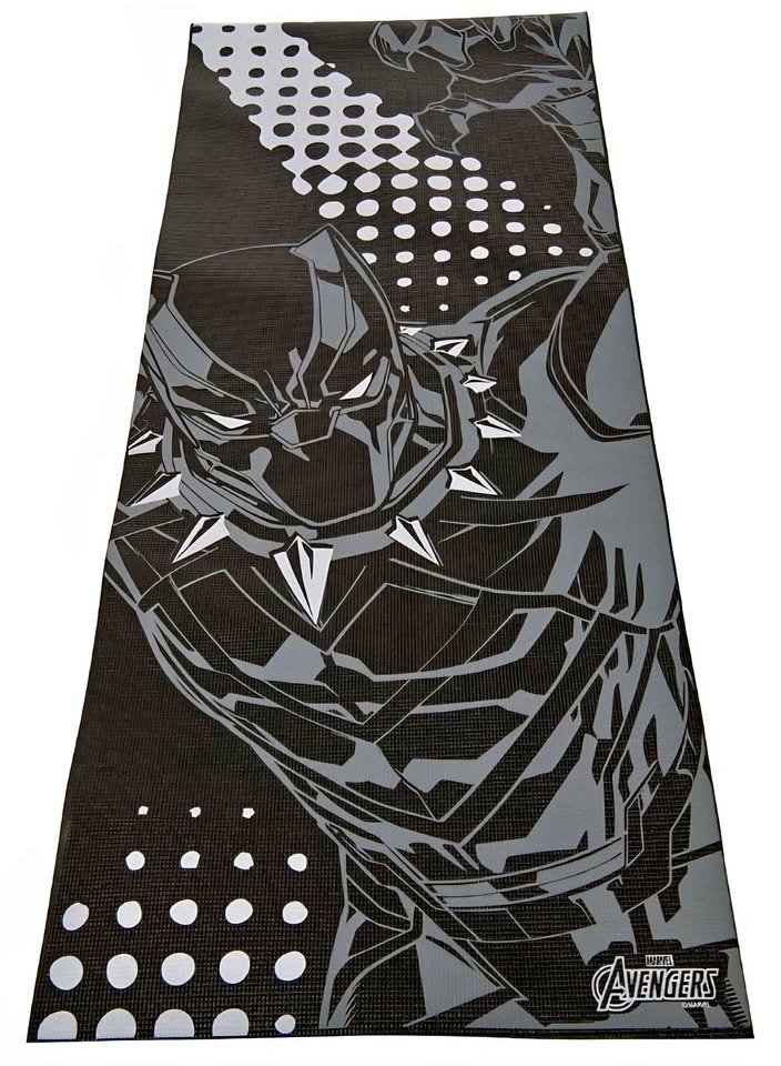 Marvel Black Panther Comic Art 3mm Yoga Mat – 24” x 60" 🏆