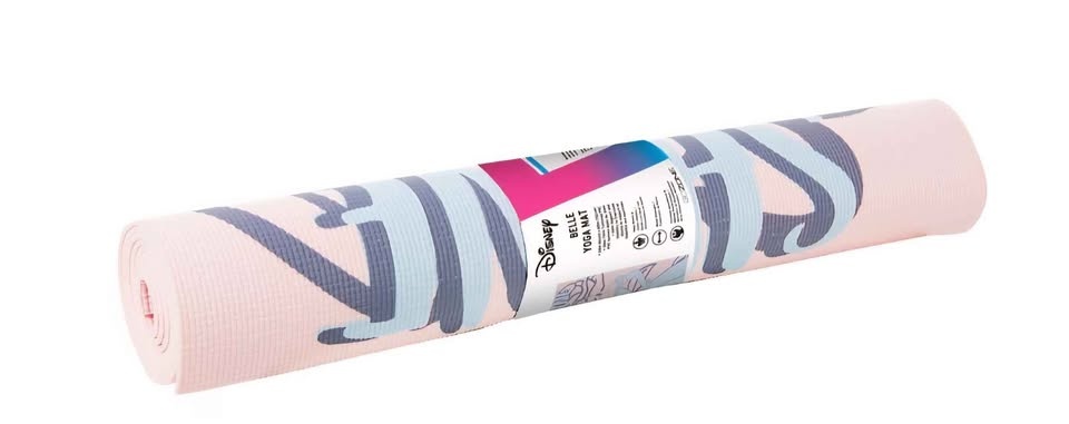 Disney Belle Printed 3mm Yoga Mat – 24” x 60" – Pink/Blue 🏆 - photo 3