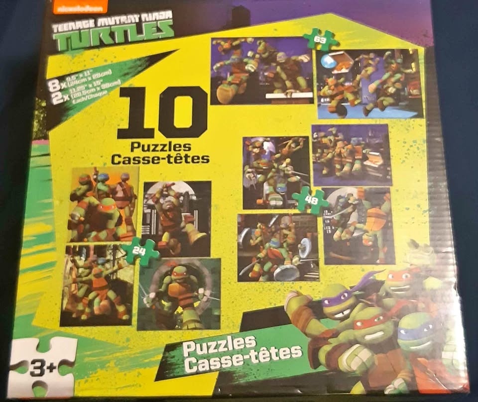 Teenage Mutant Ninja Turtles 10 Puzzle Set. BNIB 🏆