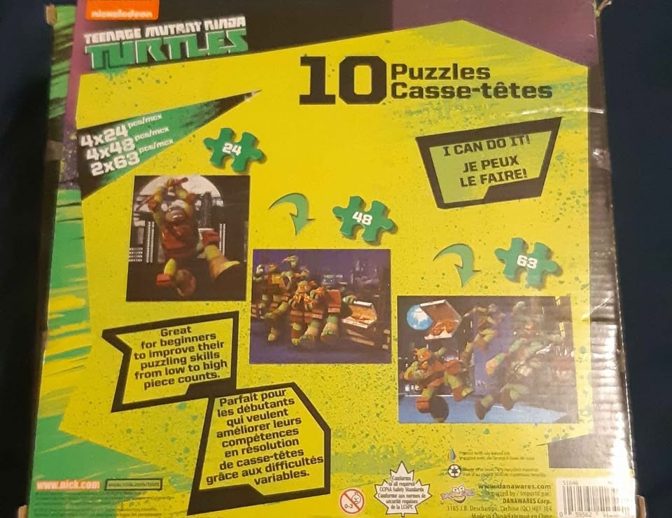 Teenage Mutant Ninja Turtles 10 Puzzle Set. BNIB 🏆 - photo 2