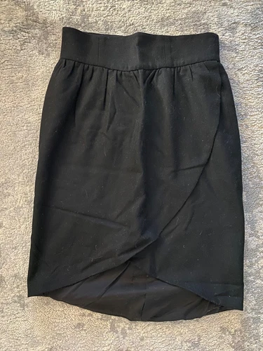 Liquid New York Womens High Waisted Tulip Black Skirt