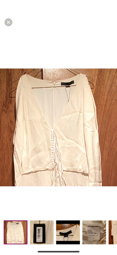 Alexander Wang Eggshell 100% Silk Romper