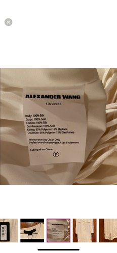 Alexander Wang Eggshell 100% Silk Romper - photo 5