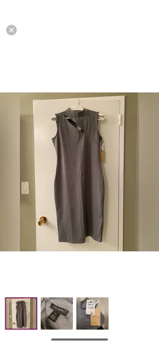 Halogen Women Gray Casual Dress M