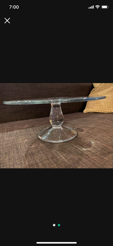 10 1/2 Inch Antique Glass Cake Stand - photo 2