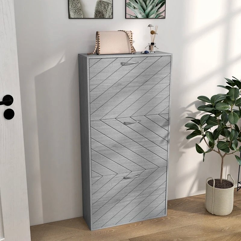 Narrow 3-Drawer Shoe Cabinet