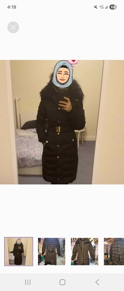 Miss Selfridge Black Belted Long Puffer Coat XS - photo 2