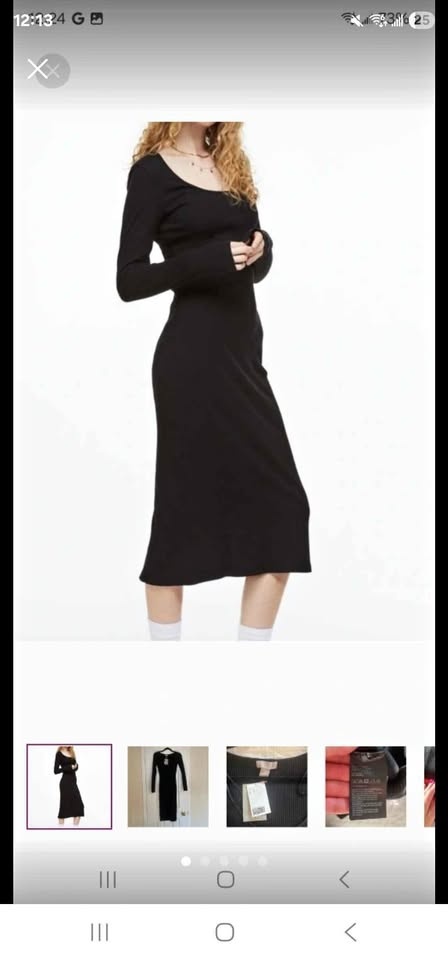 H & M Black Body Con Knit Dress