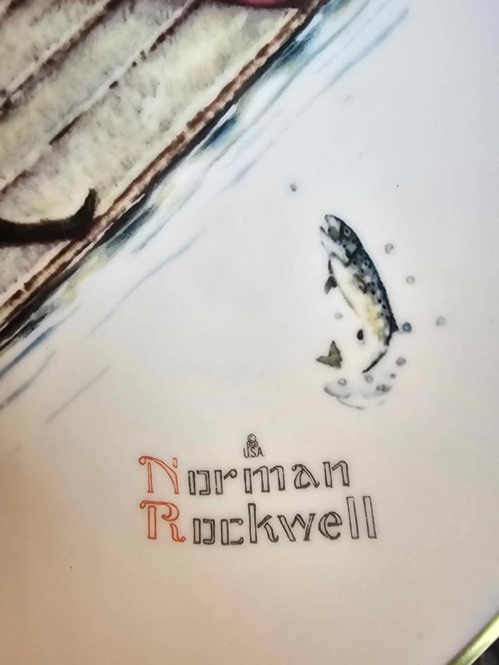 Norman Rockwell 'Fishermen's Paradise' Plate - photo 3