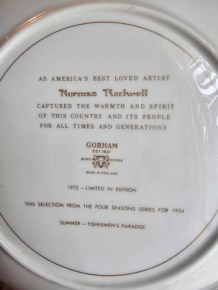 Norman Rockwell 'Fishermen's Paradise' Plate - photo 4
