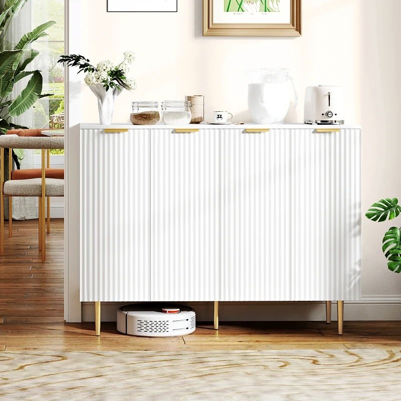 HOMCOM Modern White Buffet/Storage Cabinet - 47"