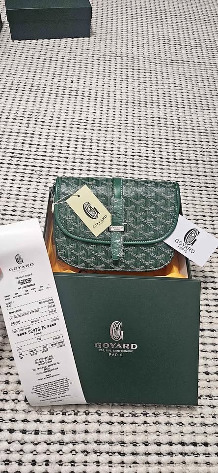 Goyard bag green with box