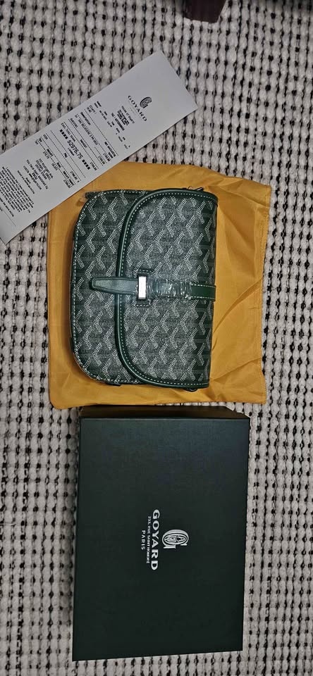 Goyard bag green with box