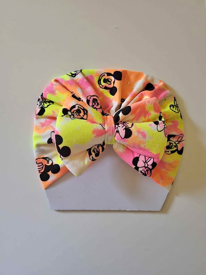 New Baby Bowknot Hat 6-18 Months