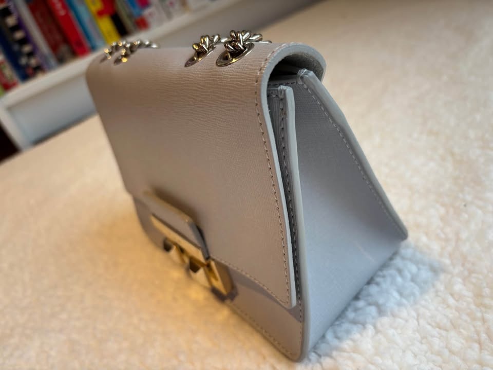 Furla Light Grey Bella Mini Crossbody Bag - photo 3