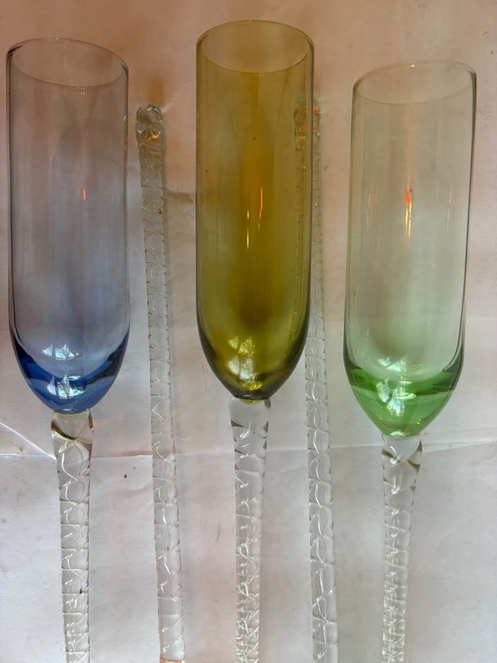Hand Blown Colored Flutes (Set of 5) - photo 2