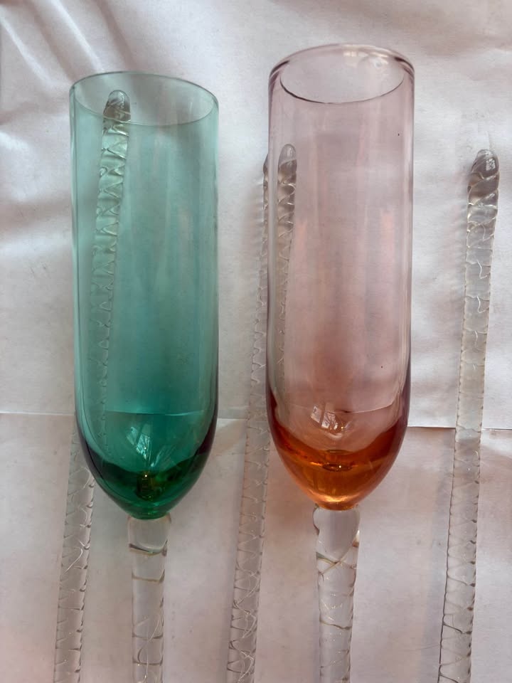 Hand Blown Colored Flutes (Set of 5) - photo 3