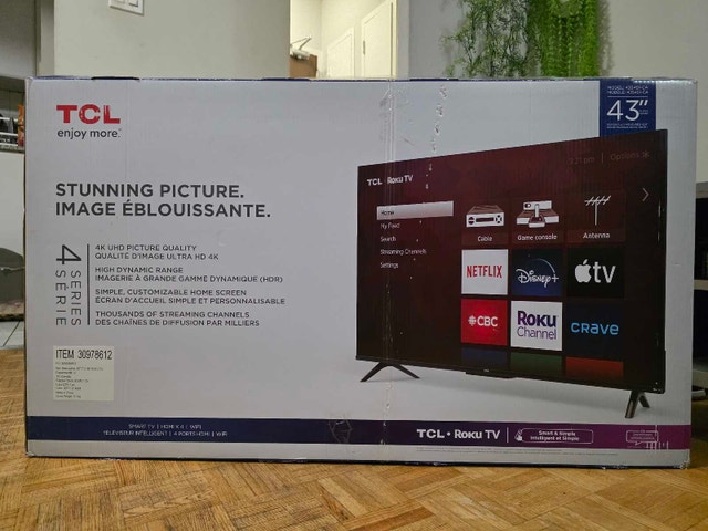 TCL 43" 4K UHD Roku Smart TV - Like New - photo 3