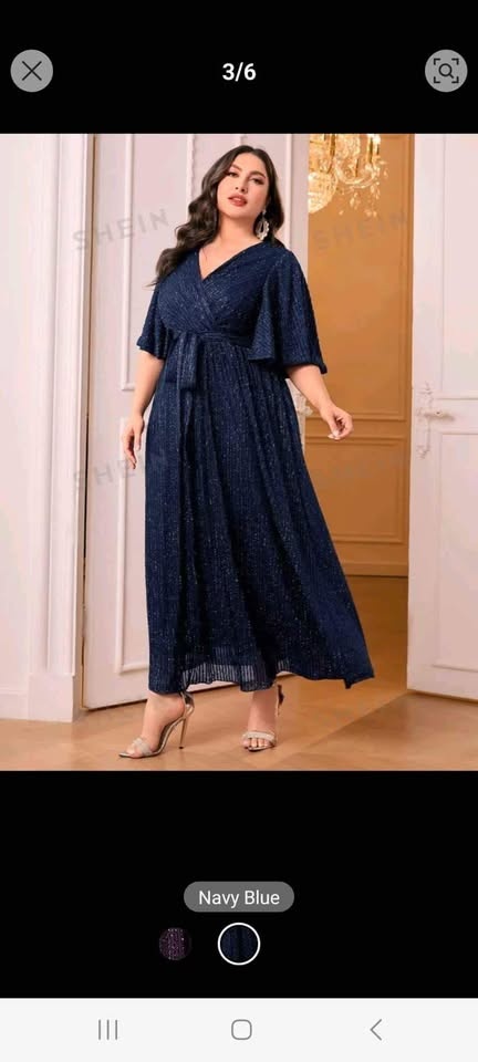 Sequin dress blue color.