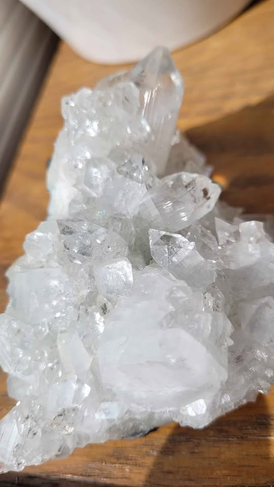 White Diamond Apophyllite Cluster - photo 3