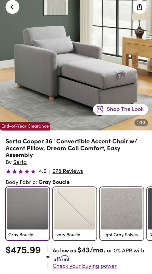 Serta Convertible Accent Chair - photo 3