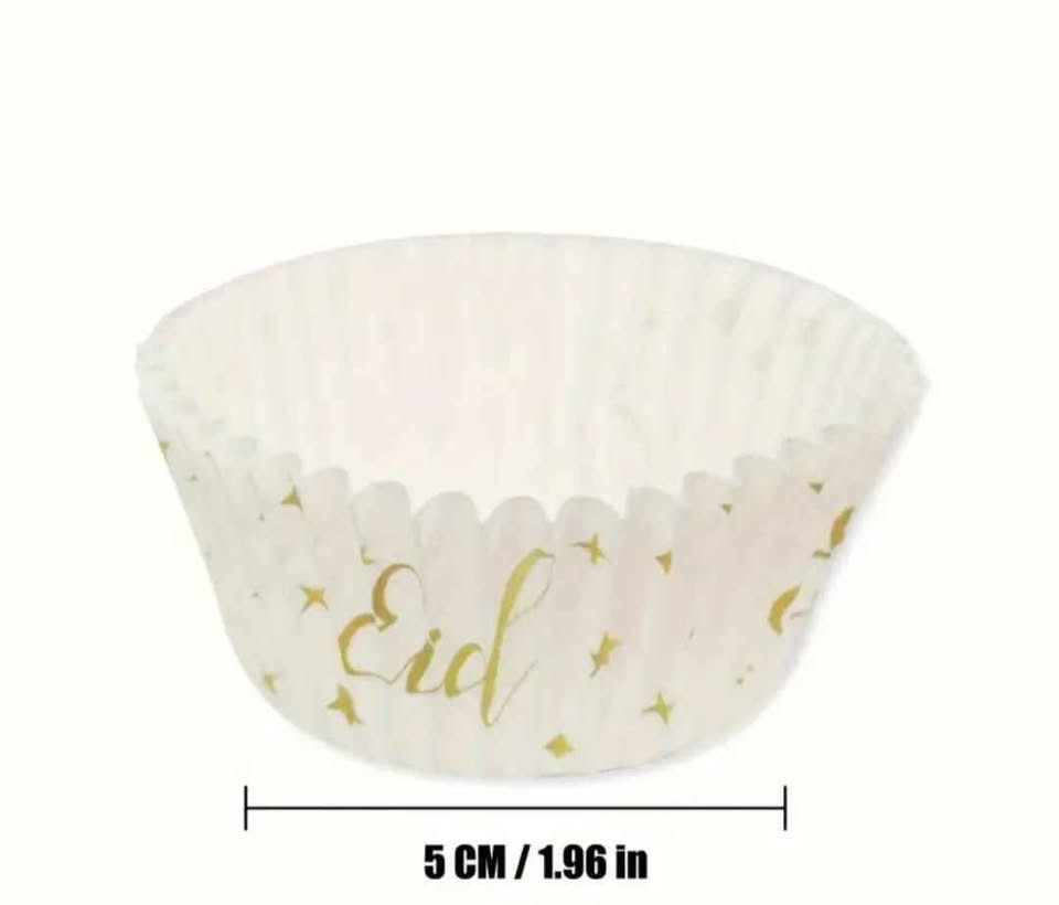 White Eid Mubarak Cupcake Liners - Brand New 🏆 - photo 3