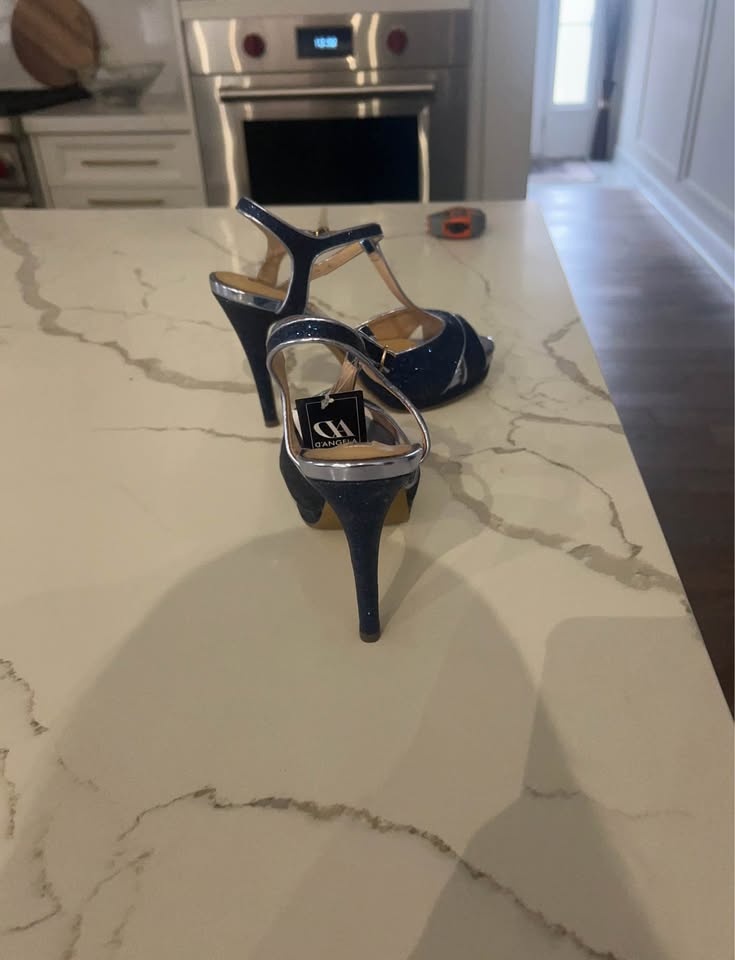 Blue and silver heels - photo 2