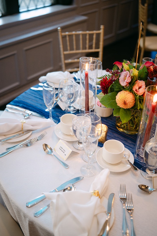 Royal Blue Cloth Table Runners - photo 2