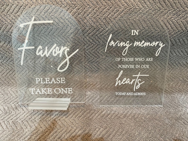 Acrylic & Wooden Wedding Signs - photo 2