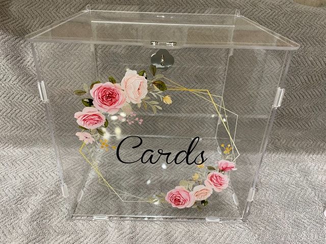 Acrylic Card Box with Lock & Slot - photo 2