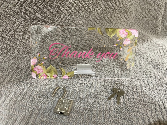 Acrylic Card Box with Lock & Slot - photo 3
