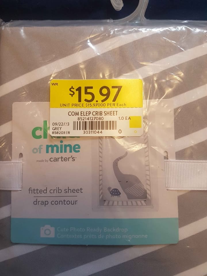 Child of Mine by Carter's Elephant Crib Sheet BNIB 🏆 - photo 3