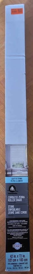 Hometrends Cordless ZEBRA Roller Shade - Brand New 🏆 - photo 2