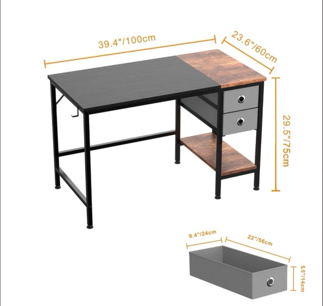 Computer/Study Desk with Storage - photo 2