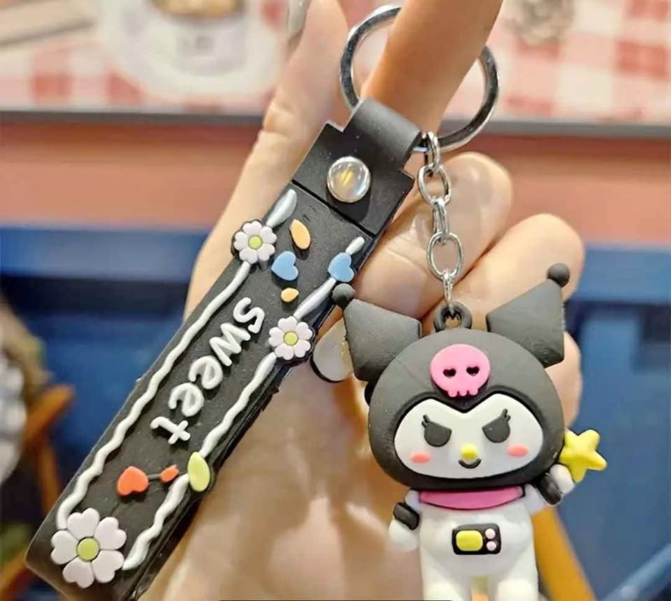 Sanrio Kuromi Keychain, Kawaii, Cute 🏆