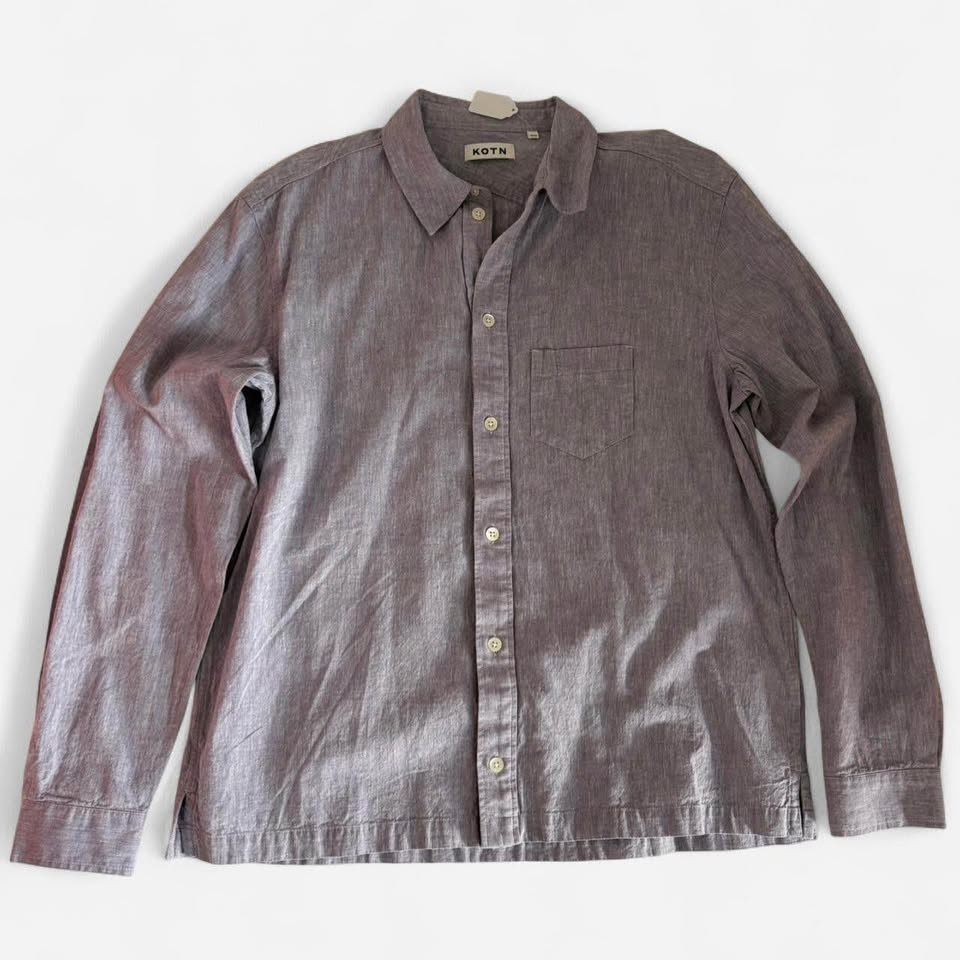 Kotn Men’s Featherweight Long Sleeve Shirt – Lavender - photo 4