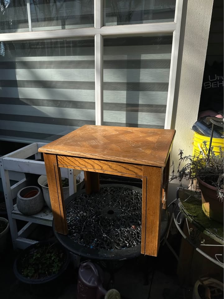 Vintage Wooden Oak Side Table