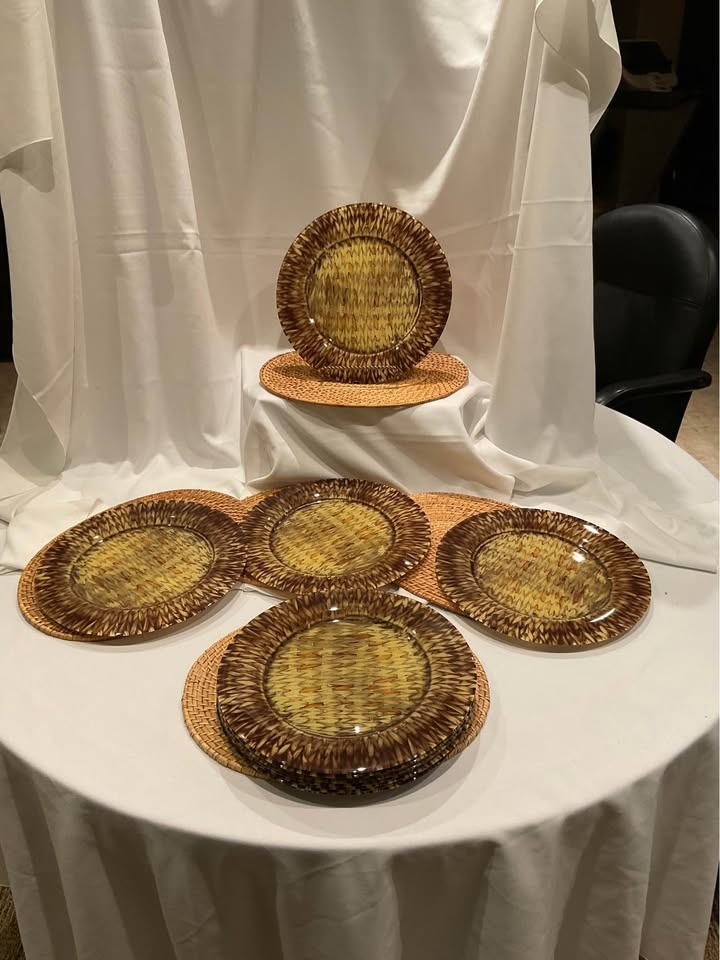 Plates Charges Set of 12 Made in France 12 " Wide - photo 2