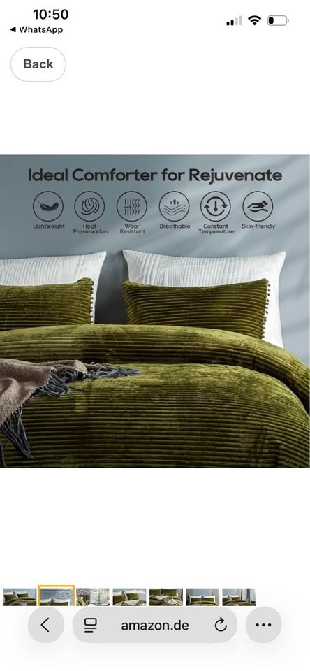 Olive Green Twin Boho Reversible Duvet Cover Set - photo 2