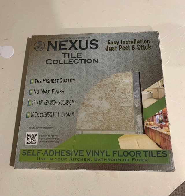 Nexus peel and stick tiles