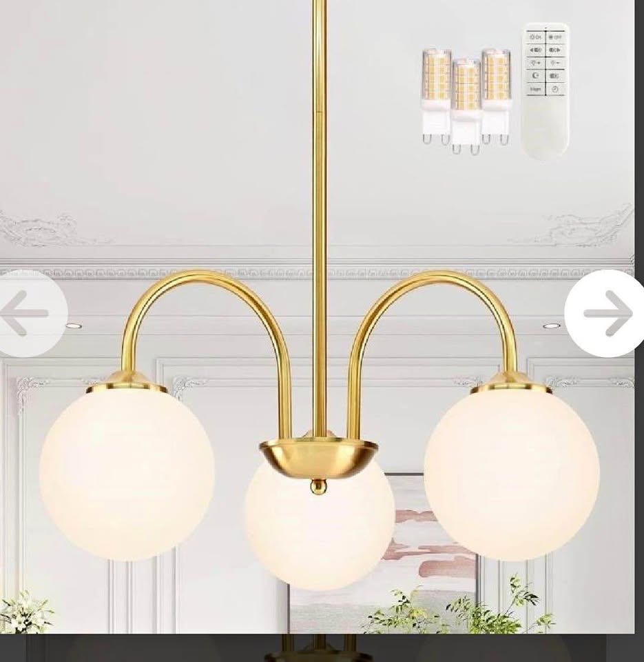Bagood 3-Light Globe Pendant Light