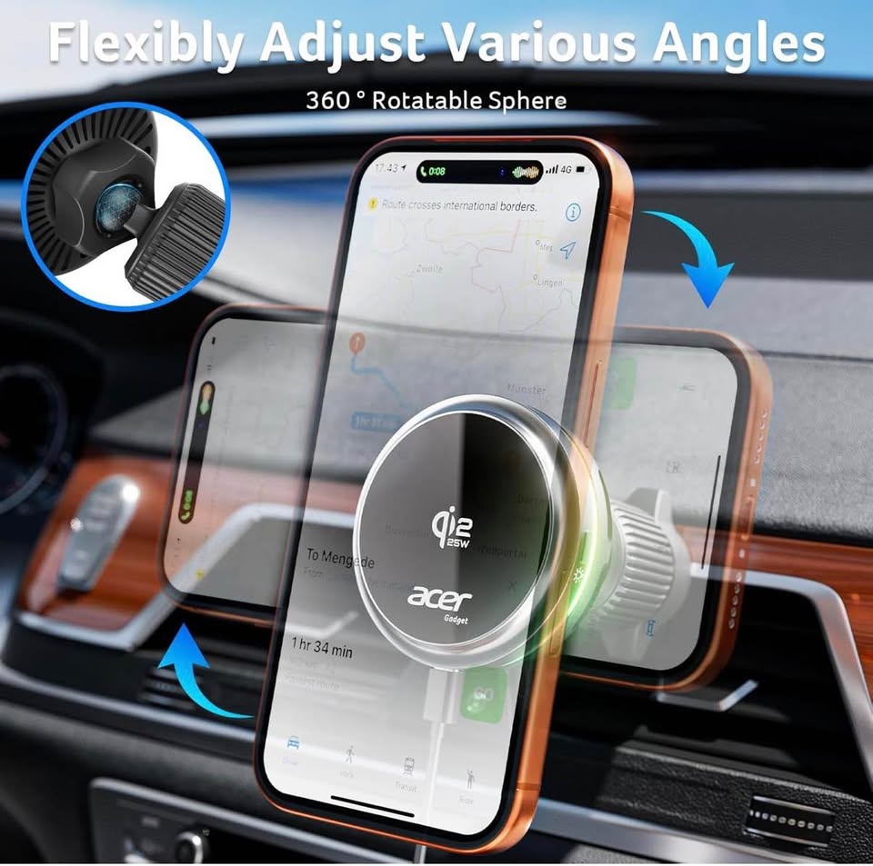 Brand New Magnetic Car Phone Holder- Wireless Car Charger - photo 2